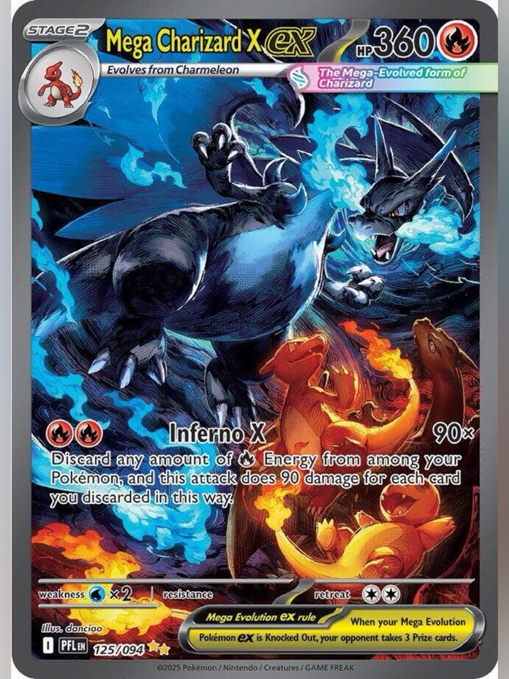 *Pokémon - Mega Charizard X ex - 125/094 - ME02: Phantasmal Flames (PFL)*